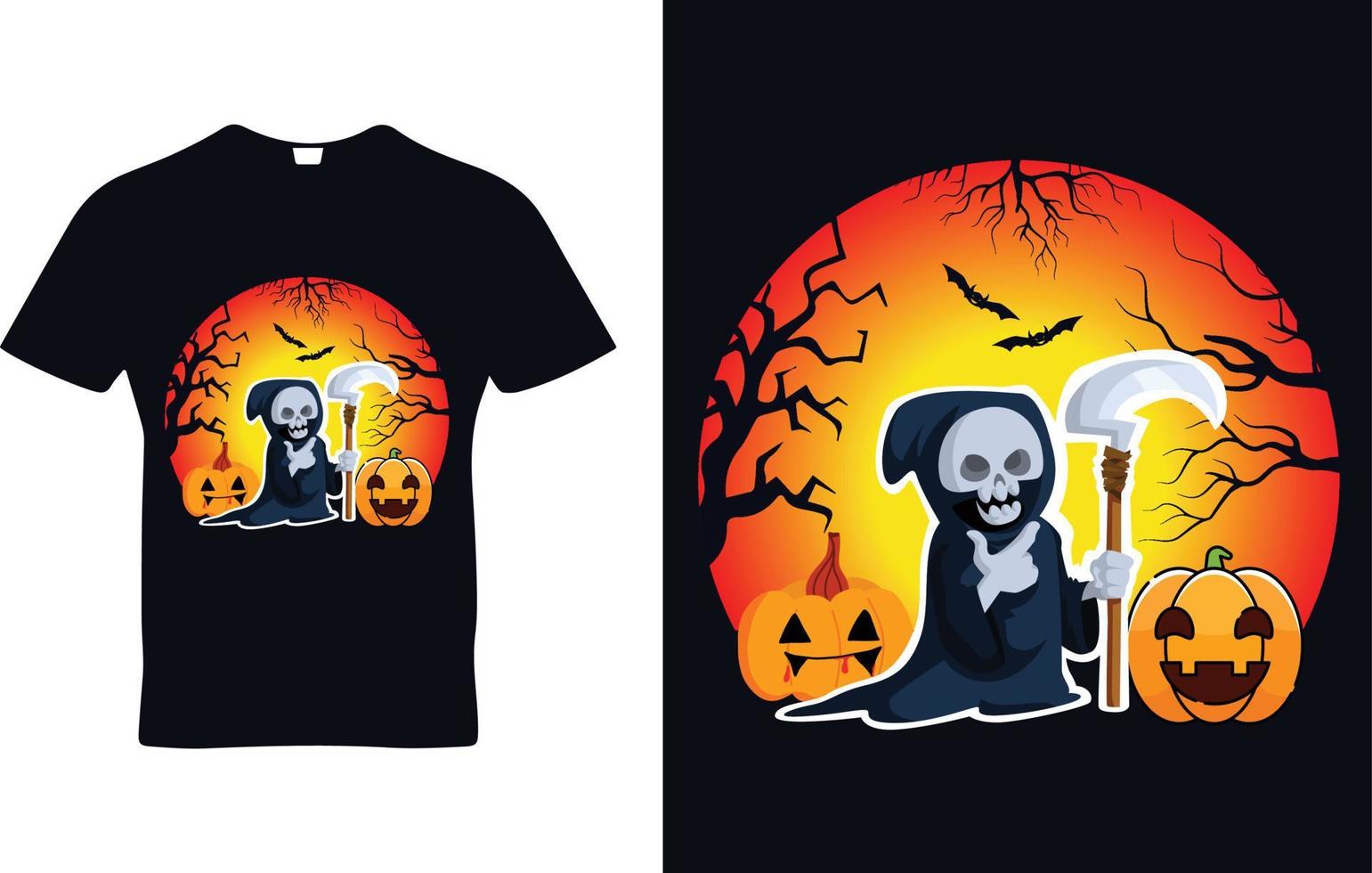 Halloween trendy graphics t-shirt design vector