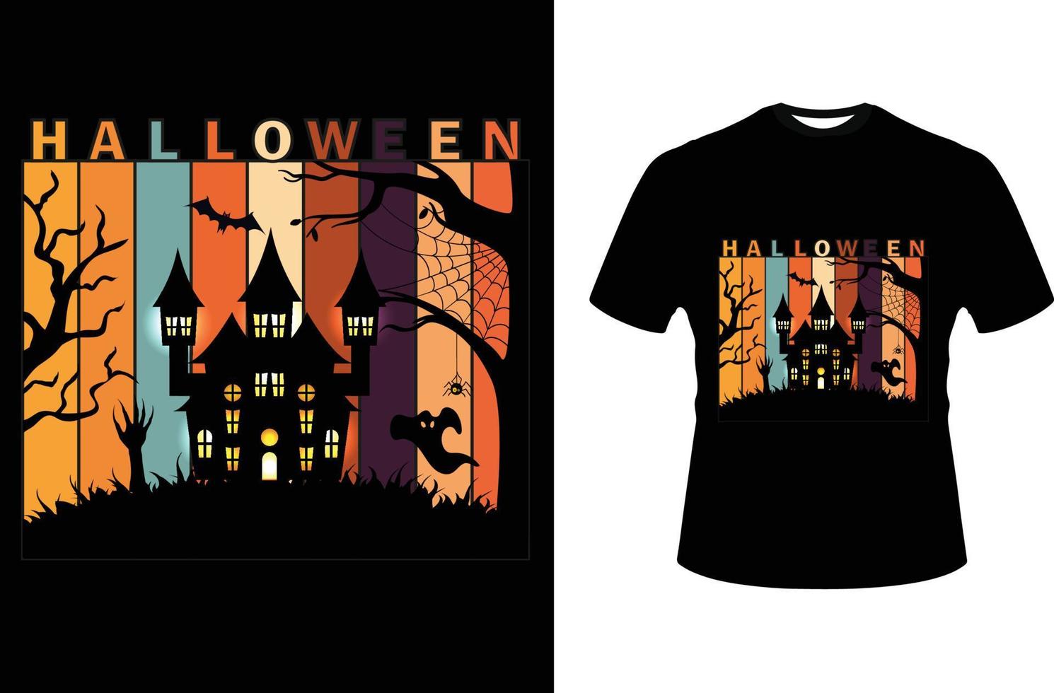 Halloween trendy graphics t-shirt design vector