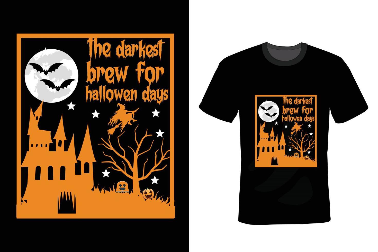 Halloween trendy graphics t-shirt design vector