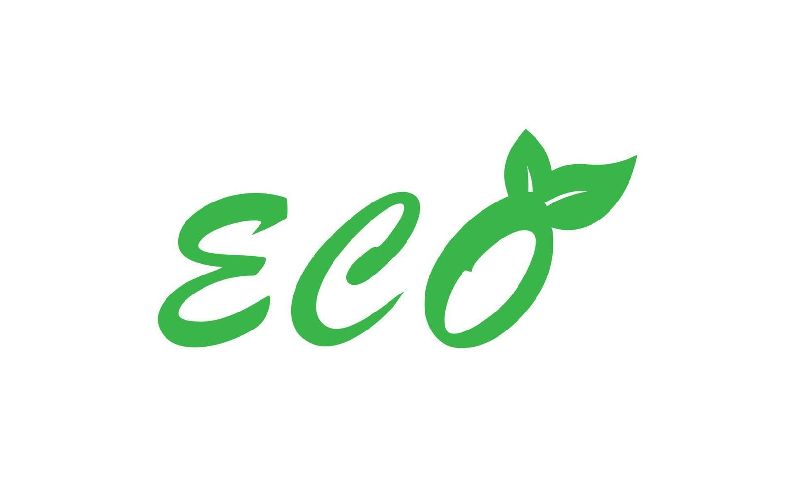 Eco Friendly green Vector Illustration.