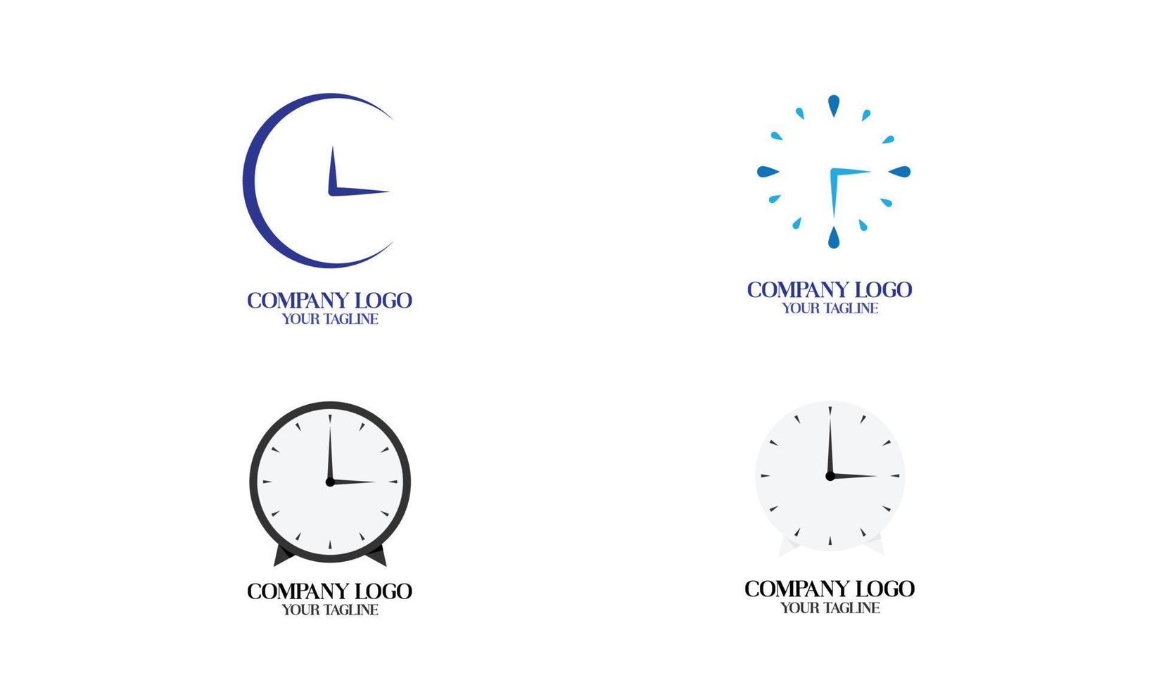 clock stopwatch watch barometer pressure gauge time measurement vector logo design