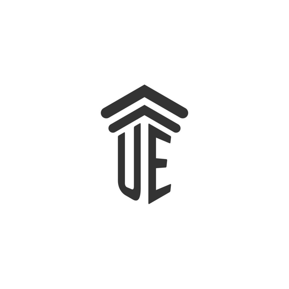 UE initial for law firm logo design vector