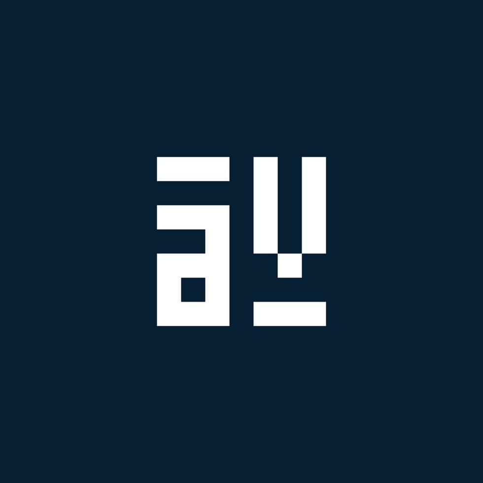 AV initial monogram logo with geometric style vector