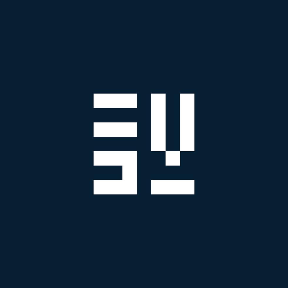 logotipo de monograma inicial sv con estilo geométrico vector