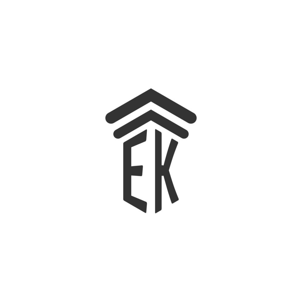EK initial for law firm logo design vector