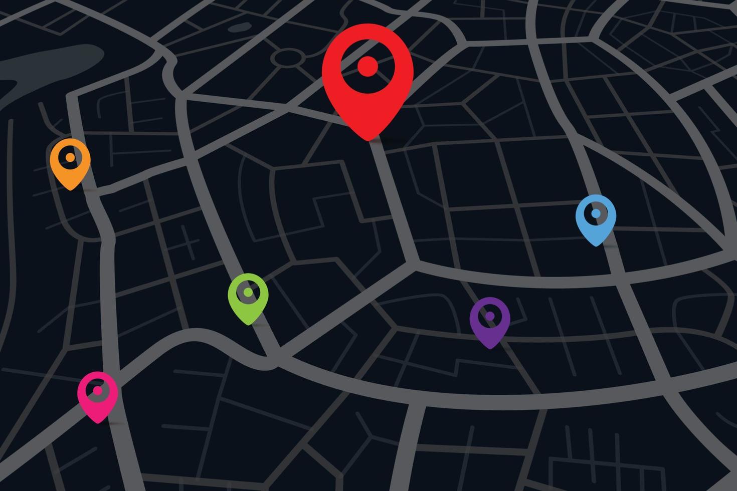 Aerial clean top view of the city map with street and river, Blank urban imagination map, GPS map navigator concept, vector illustration
