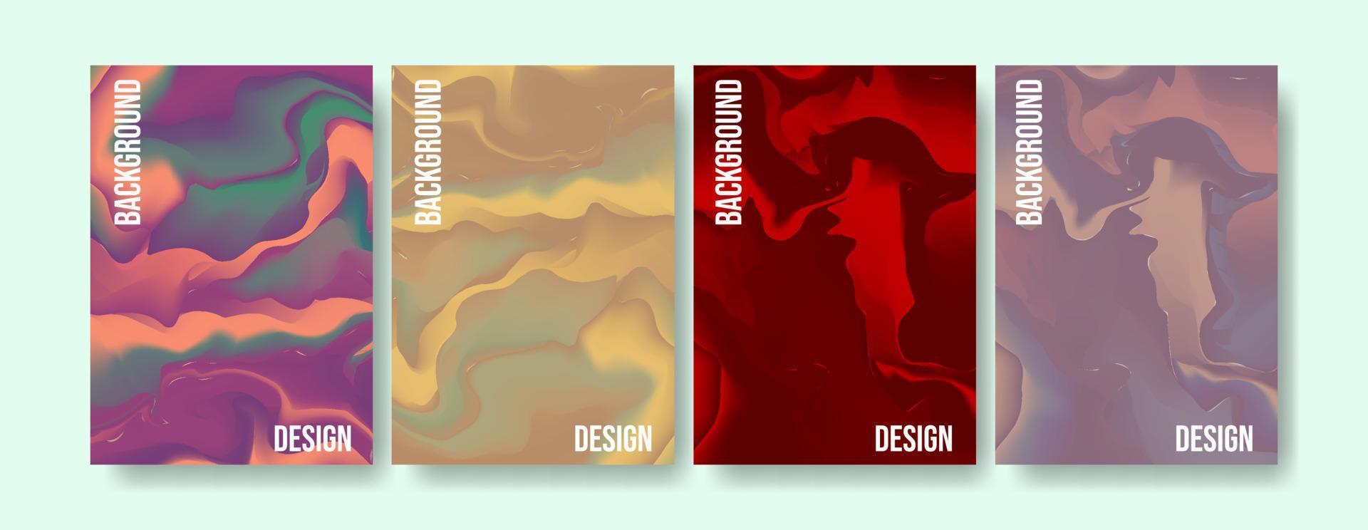 Set Of Fluid Cover Design In A4 Size vector