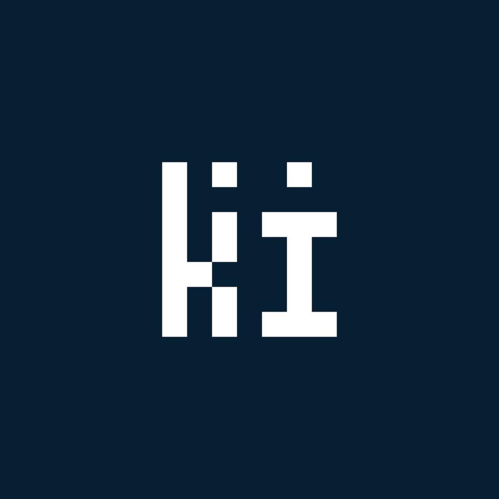 KI initial monogram logo with geometric style vector