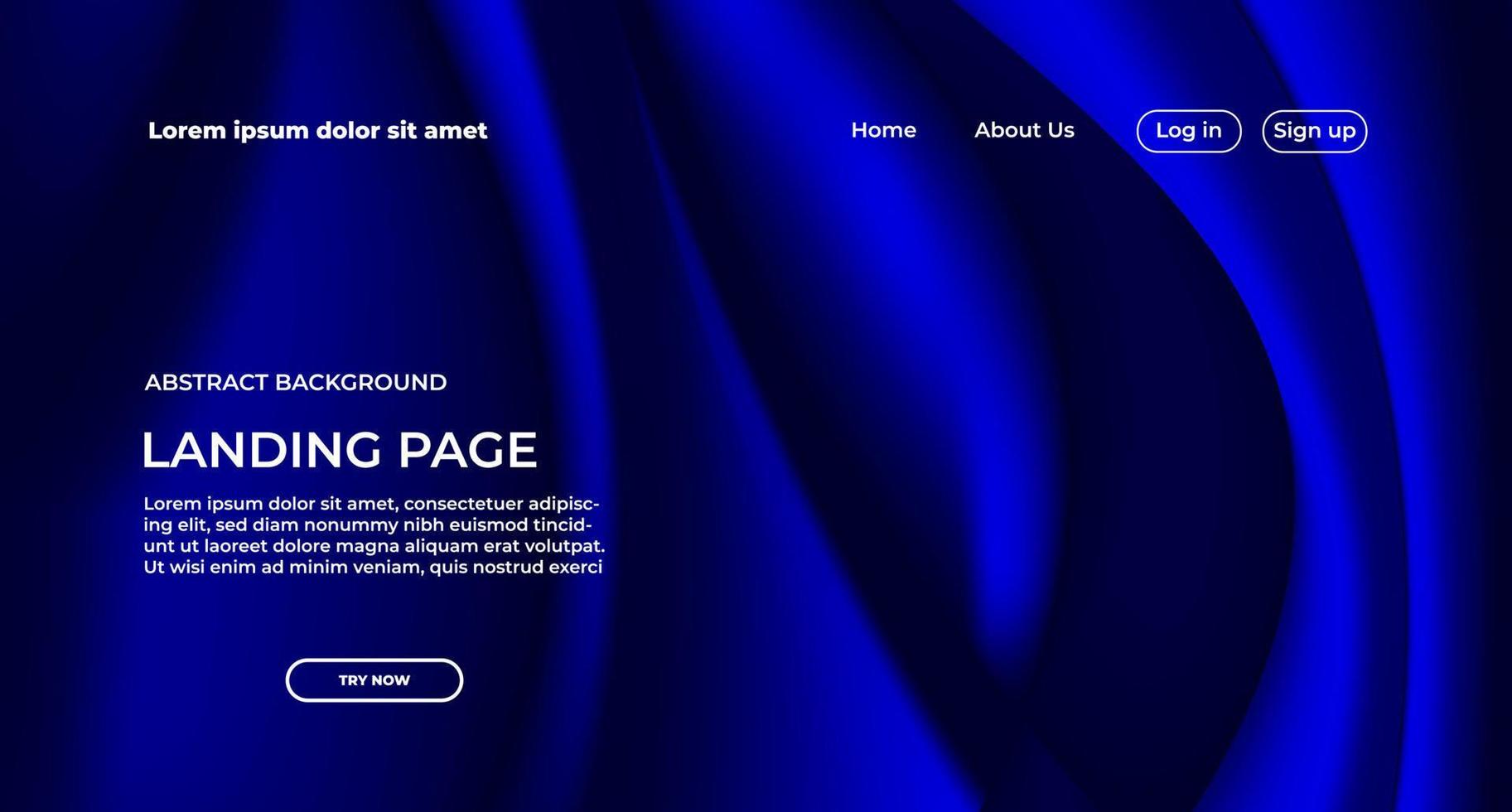 fondo de onda azul de la página de inicio para el fondo del sitio web, banner, promoción de ventas y presentación comercial vector
