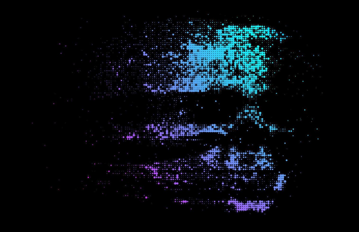 Halftone illustration of a fading  skull.  Grunge dark background . Artistic fantasy design with smooth transitions and colors. vector