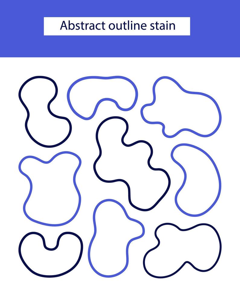 Abstract outline stain. Trendy elements for your designs. Hand drawn. vector
