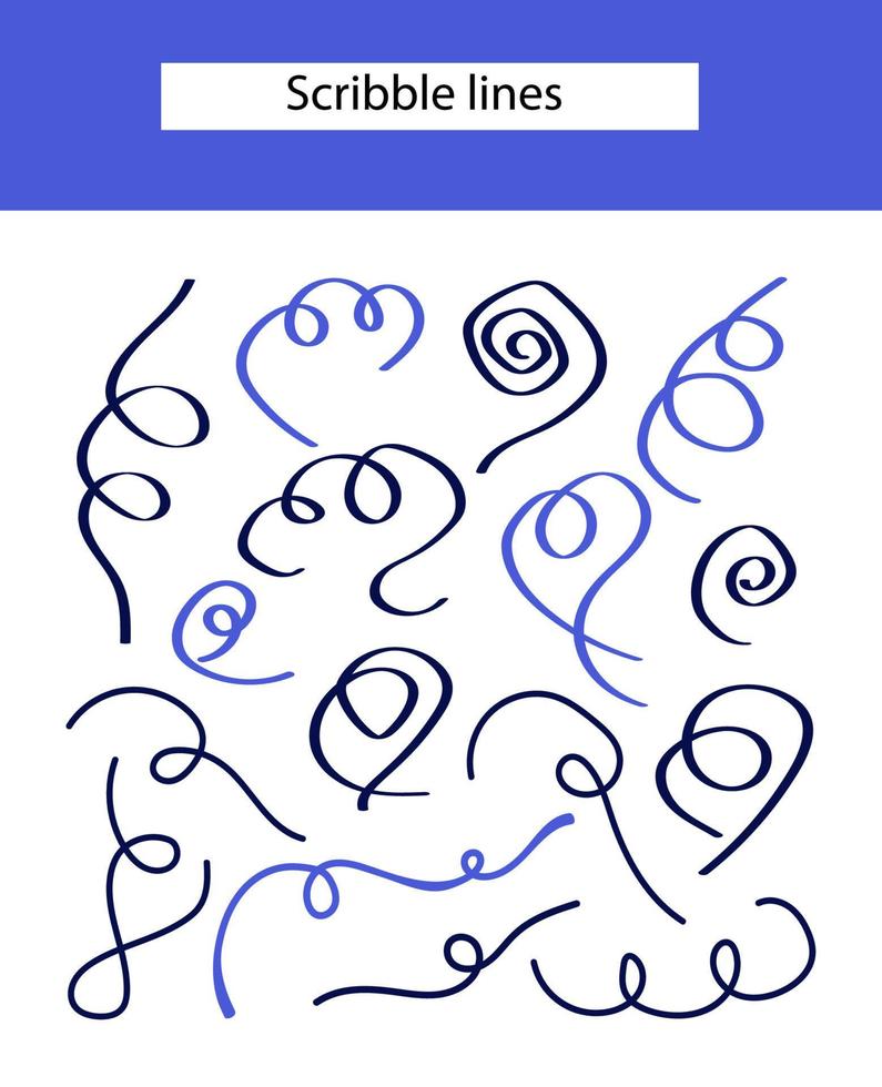 Hand-drawn scribble line. Trendy elements for your designs. vector