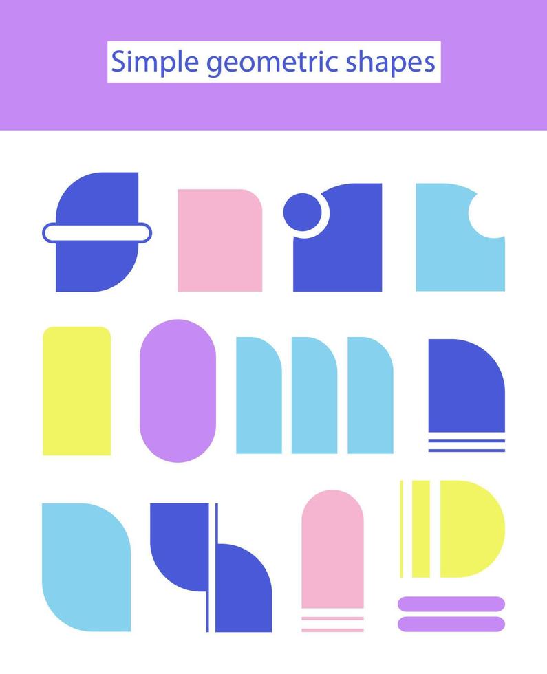 Simple geometric shapes. Trendy elements for your designs. vector
