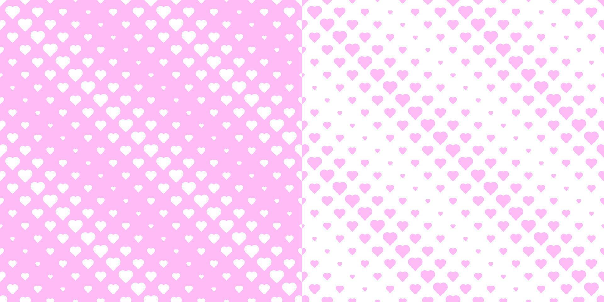 Pink Heart Shape Halftone Dot Pattern vector