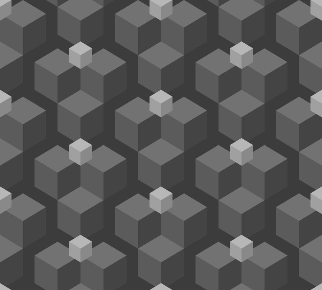 Background Geometric Pattern Cube Shape Gray vector