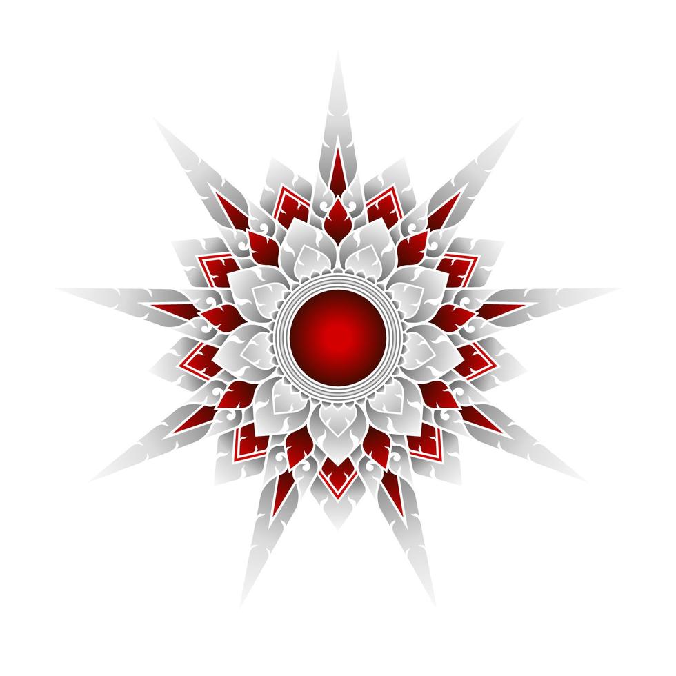 Thai Art Pattern, Nine Pointed Star. vector