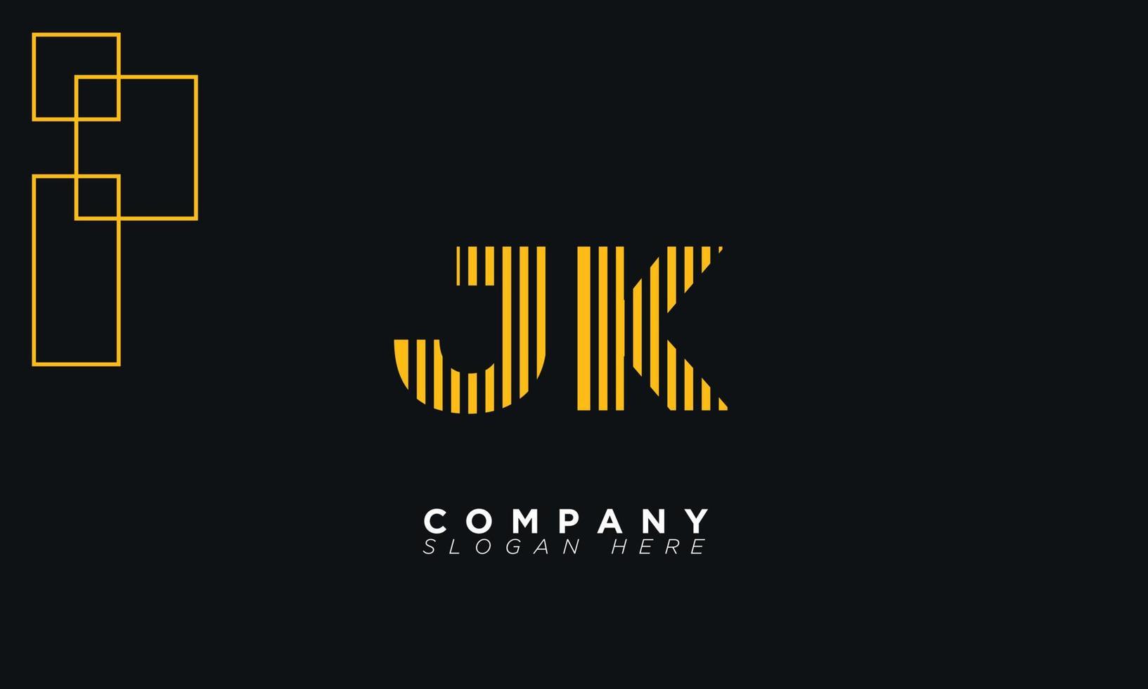 jk alfabeto letras iniciales monograma logo j y k vector