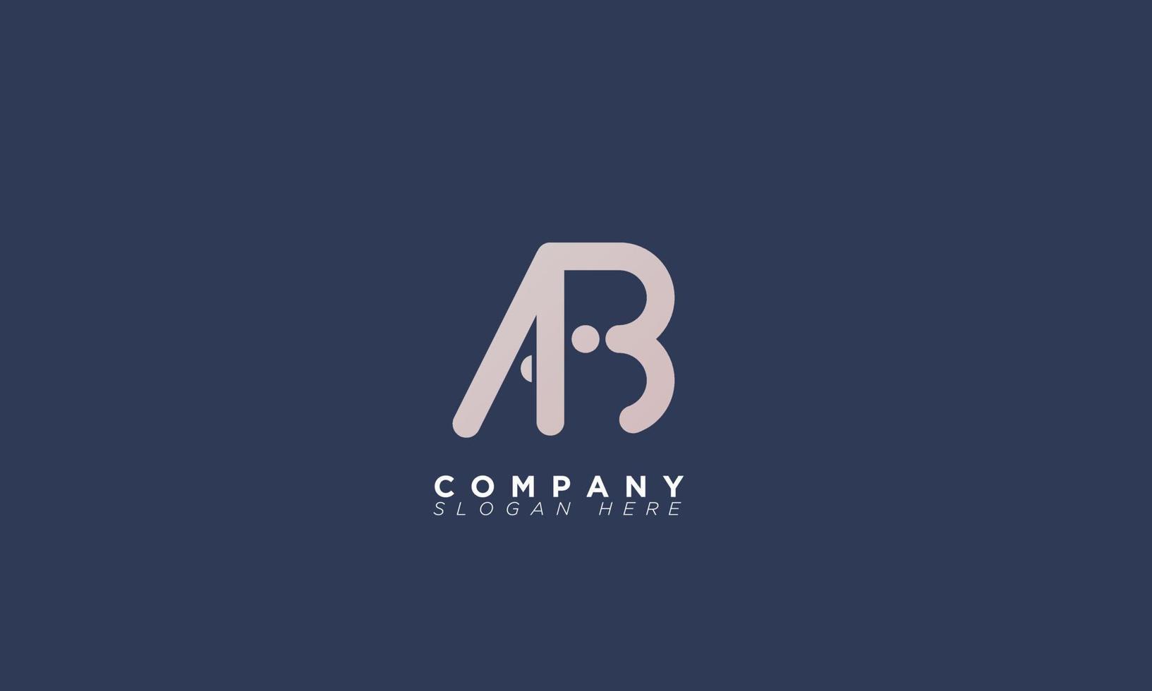 Alphabet letters Initials Monogram logo AB, BA, A and B vector