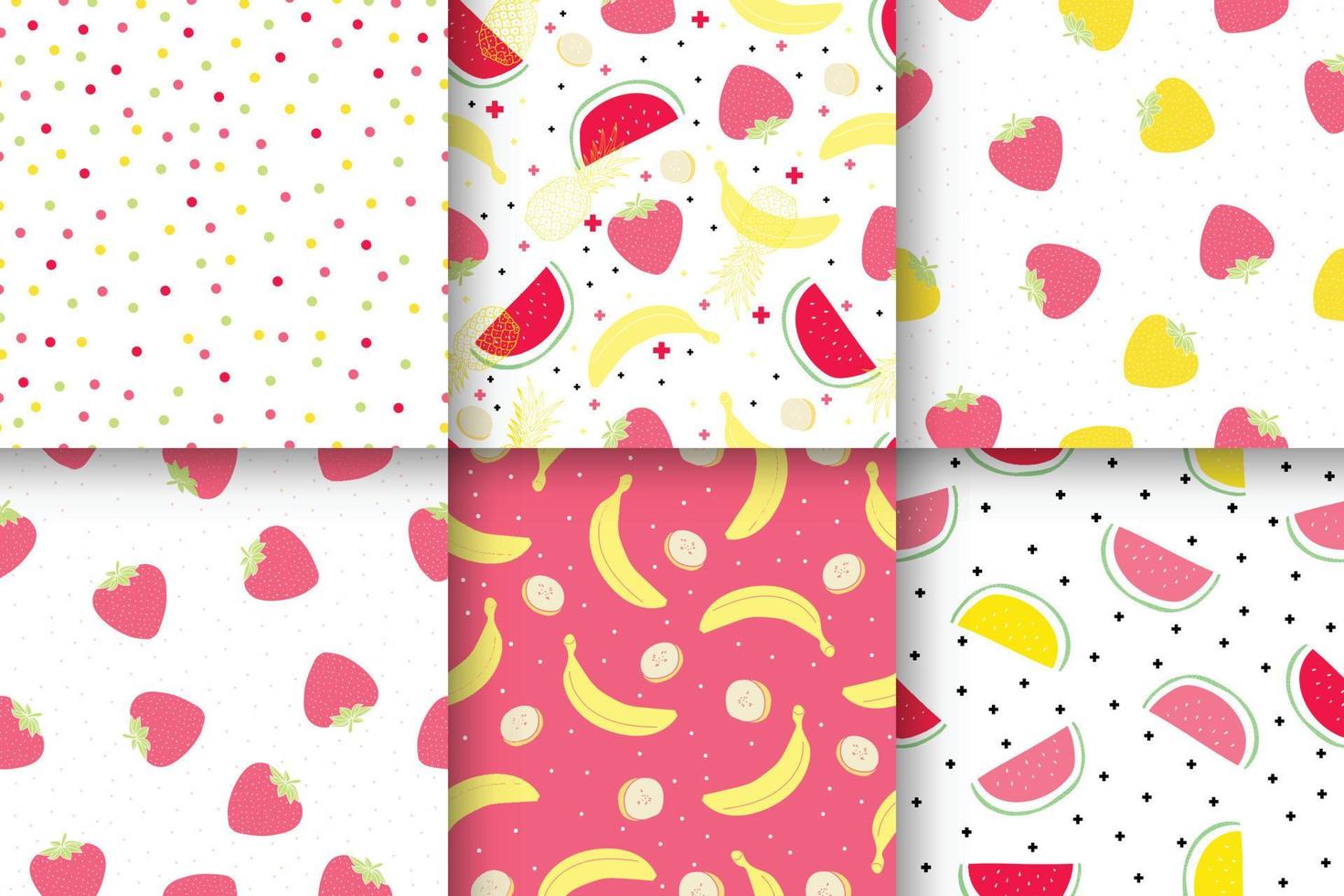 Seamless pattern fruit vector