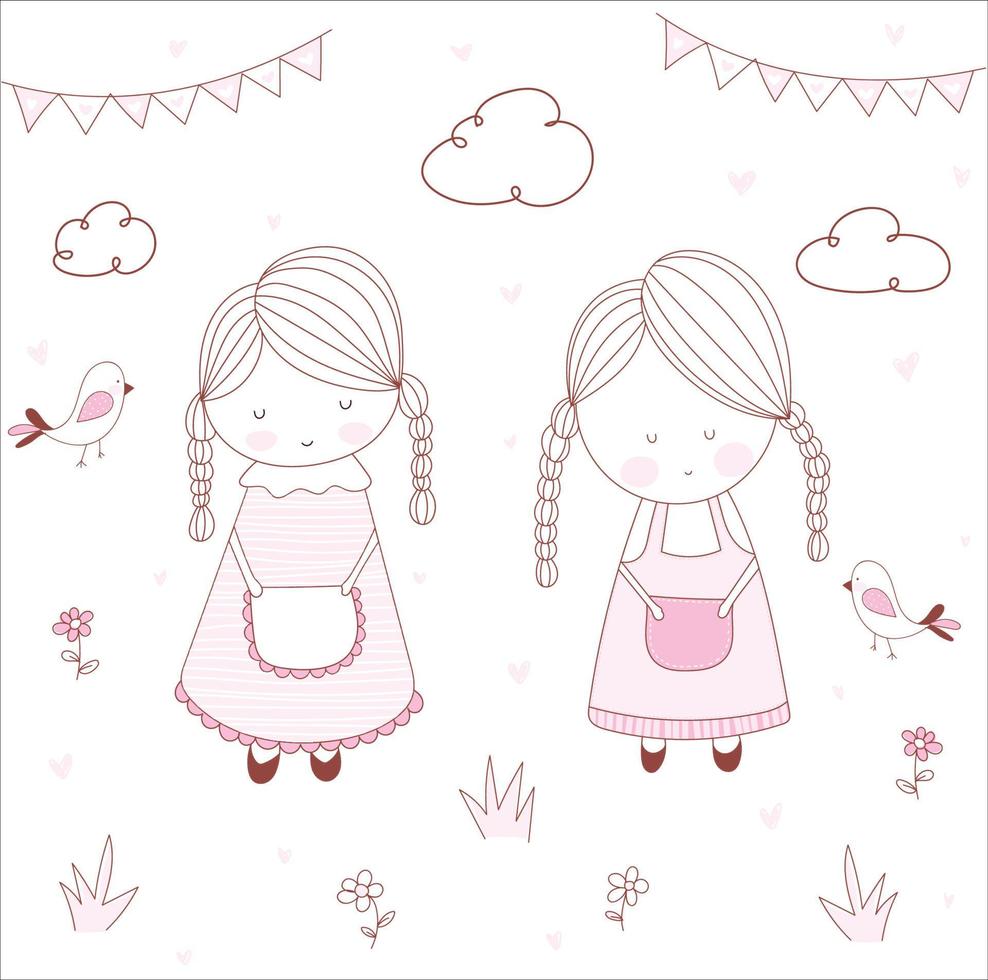 Animal cartoon charactor cute vector