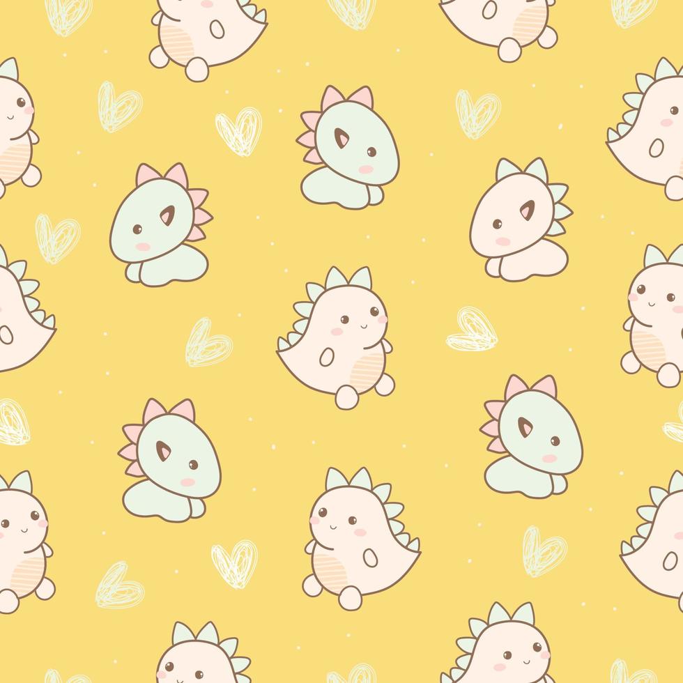 Animal seamless pattern cartoon cute vector