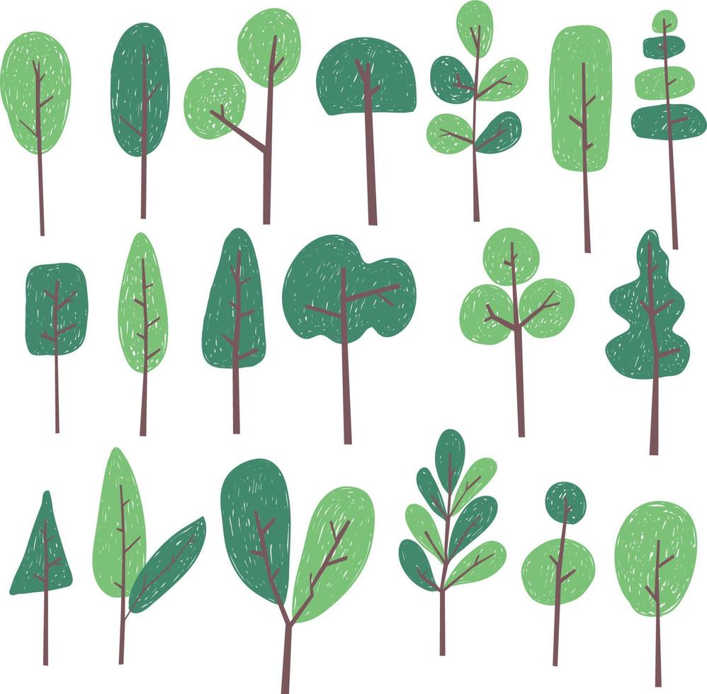 tree cartoon cute vector