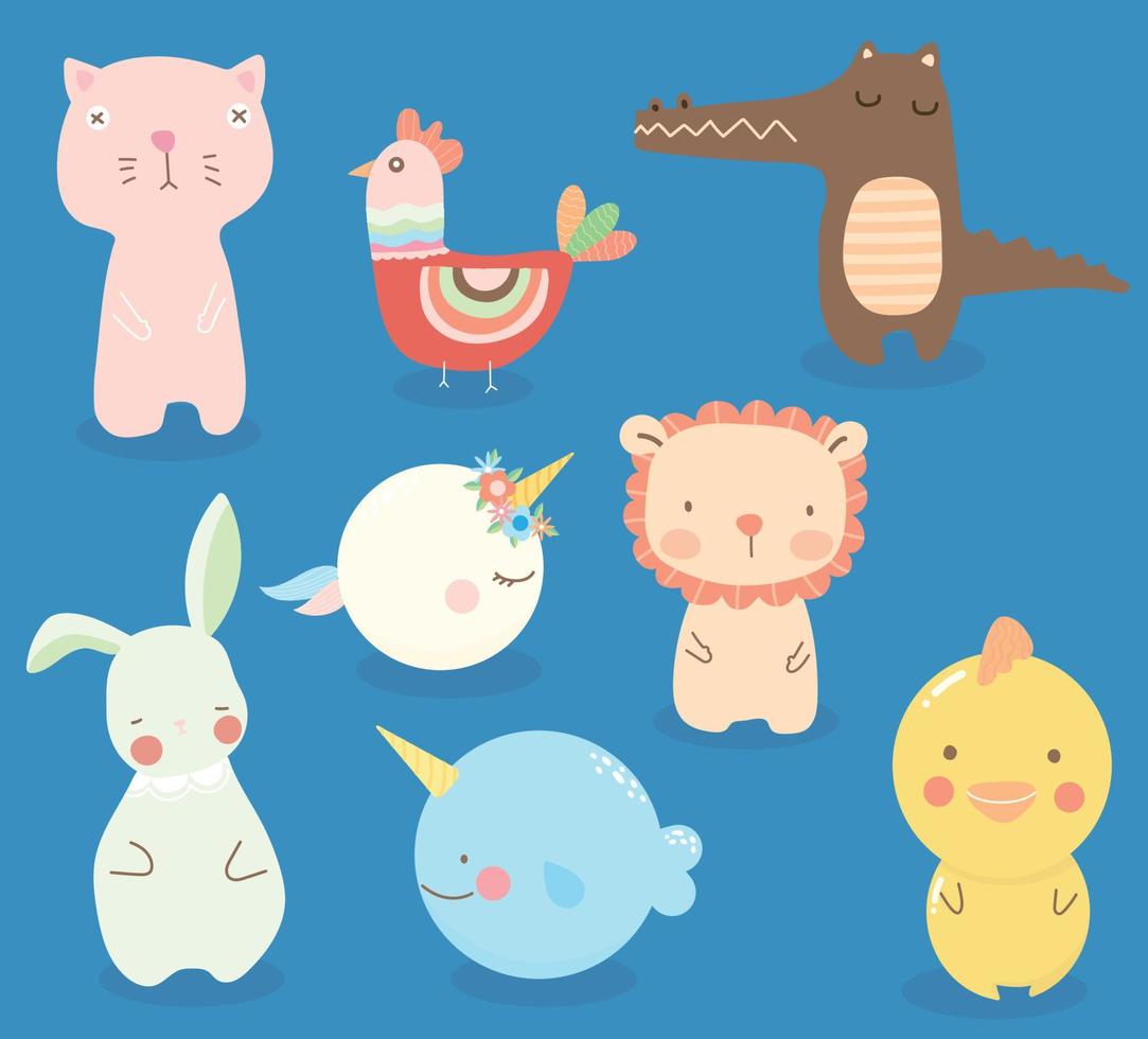 personaje de dibujos animados de animales lindo vector