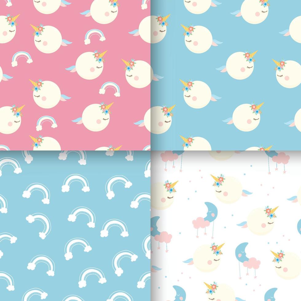 Animal seamless pattern cartoon cute vector