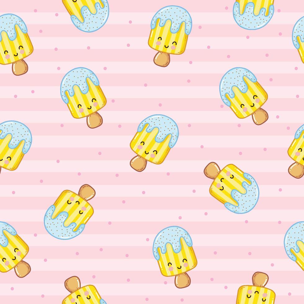 Seamless pattern cartoon cute vector