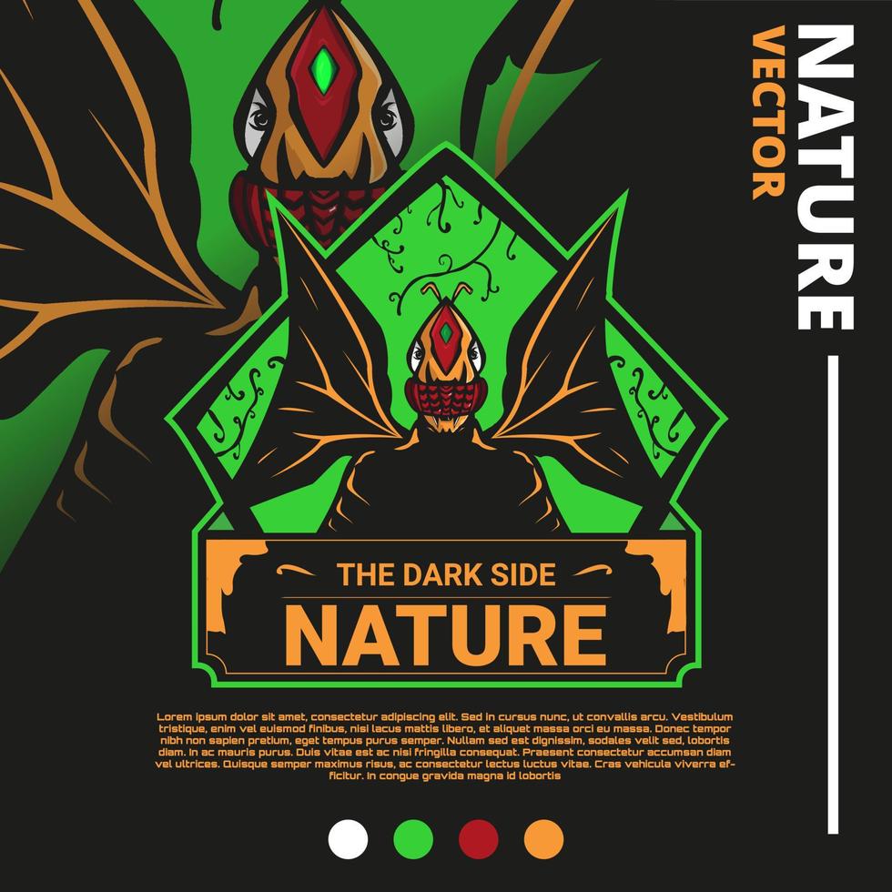 Nature Mascot Gaming Logo vector