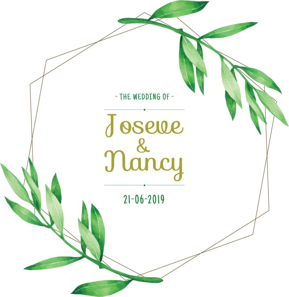 wedding card template vector