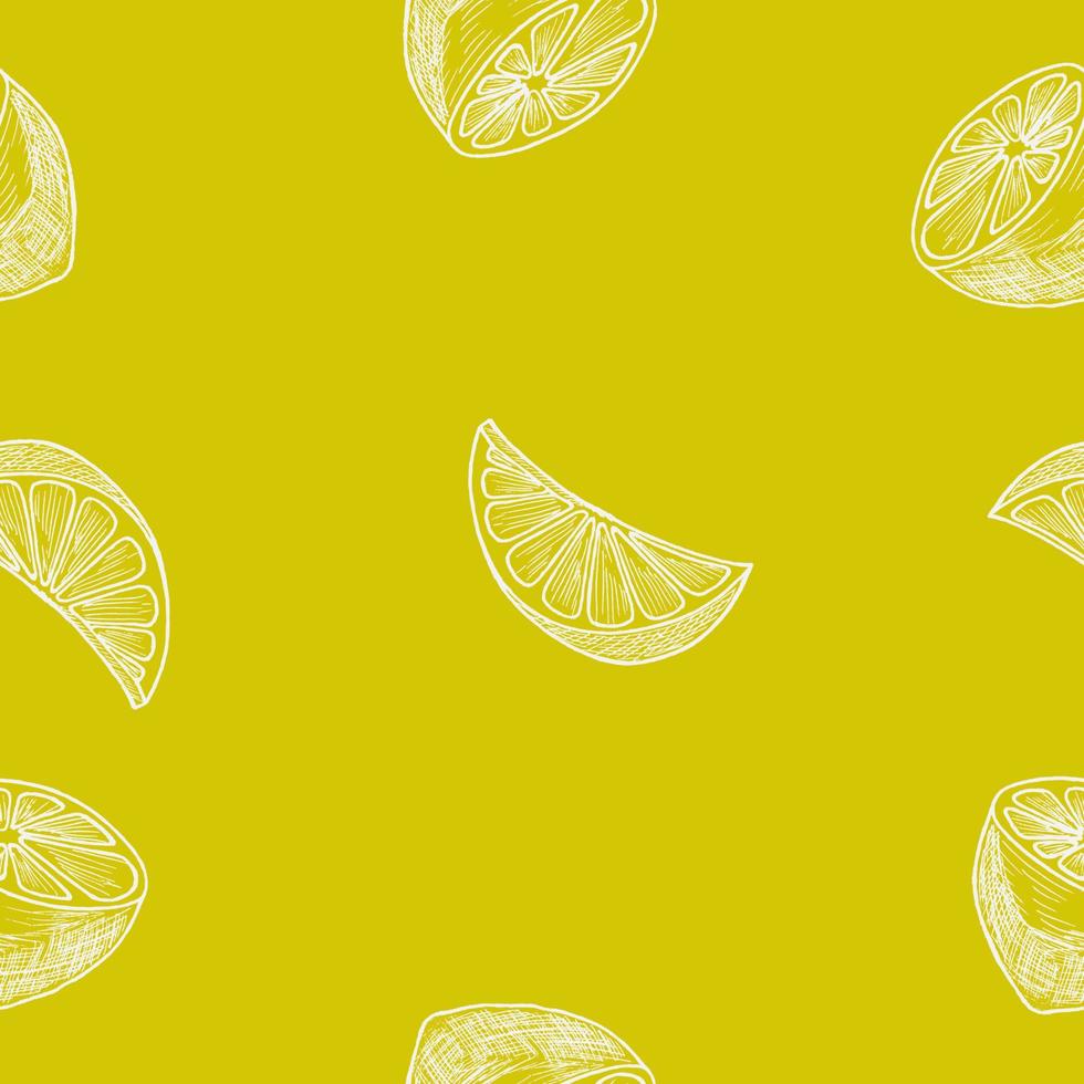 Beautiful seamless doodle pattern with cute lemon pattern. Fashionable background, hand-drawn. design of background greeting cards, invitations, fabrics and textiles. vector