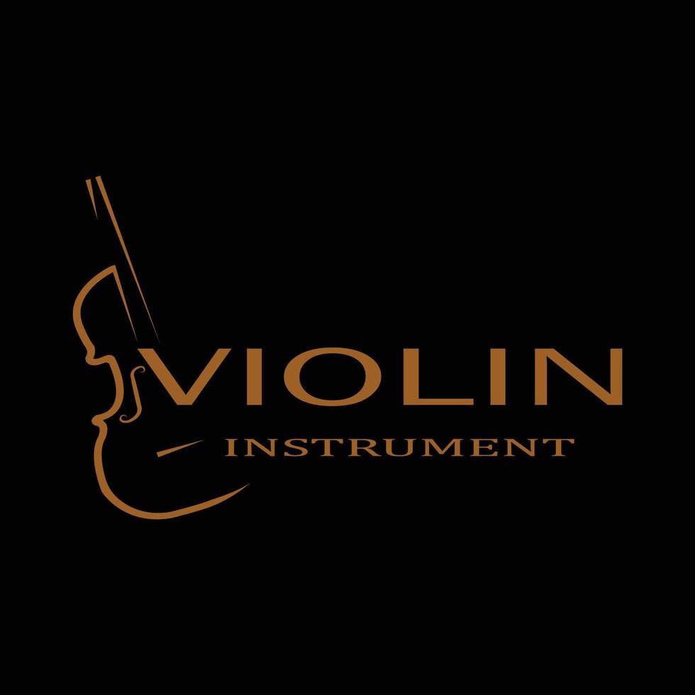 vector illustration of violin in classic style, good for background billboard labels