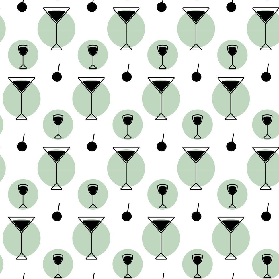 Seamless pattern icons in the form glasses and spots in trendy colors on a transparent background. vector