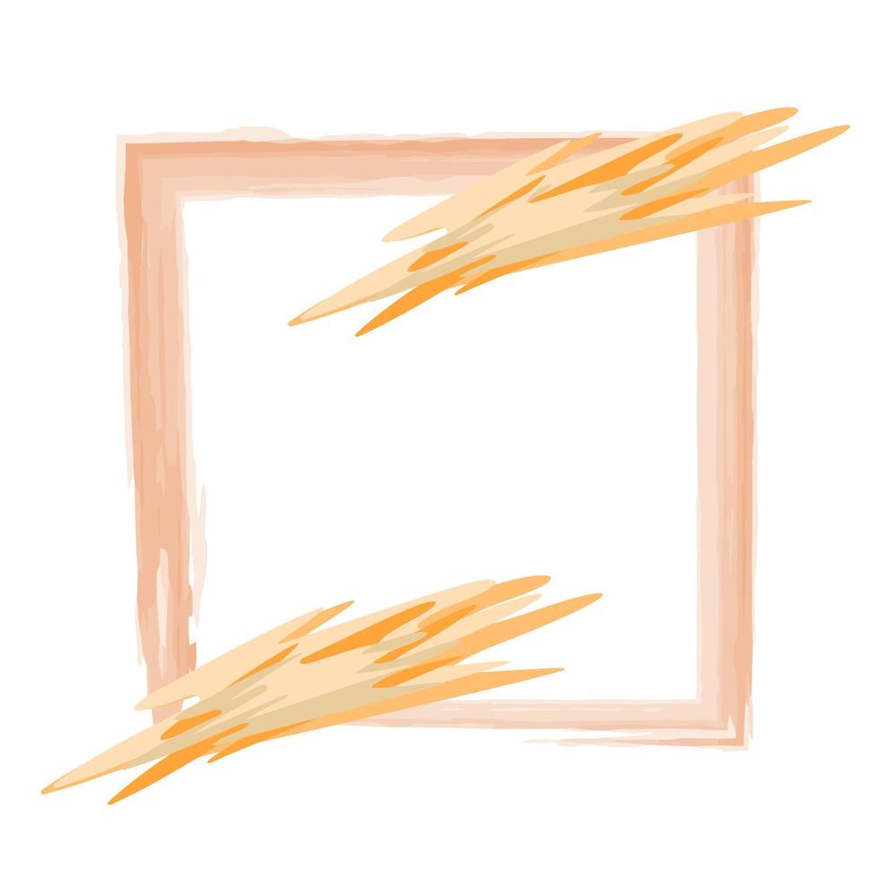 Abstract frame in trendy autumn shades in a watercolor style. Isolate vector