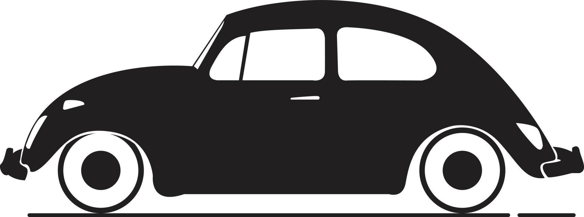 simple vintage and unique car silhouette vector