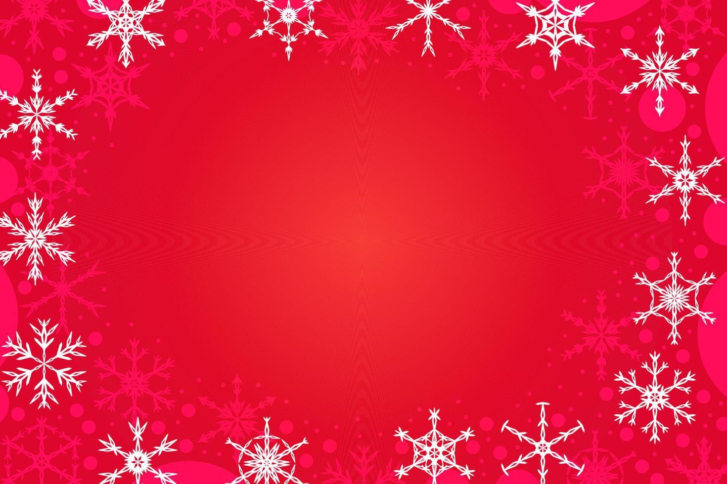 Minimal abstract red Christmas background with geometric snowflakes. vector