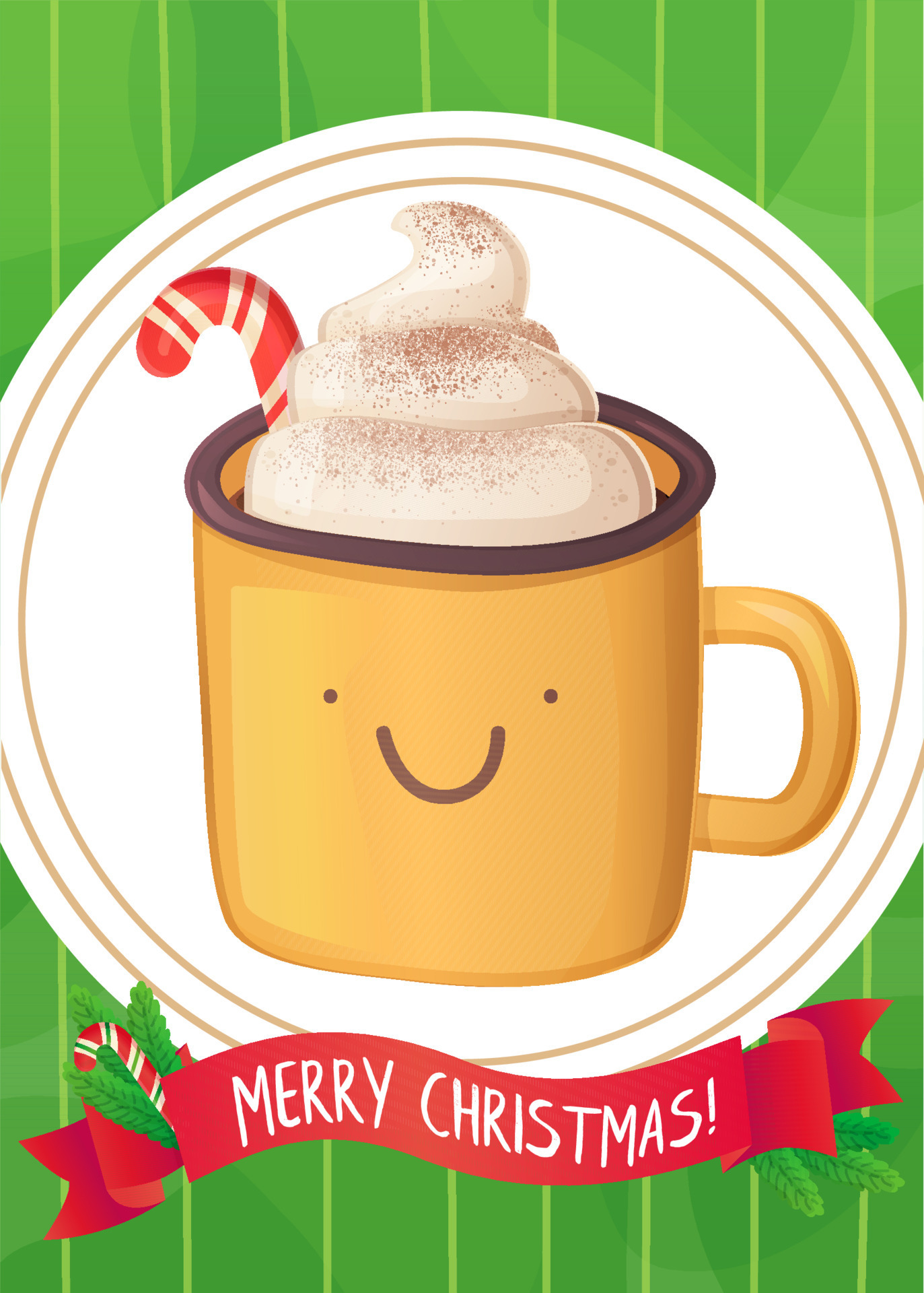 Cute hot chocolate with whipped cream and candy cane christmas greeting card. 10803530 Vector Art at Vecteezy Cute hot chocolate with whipped cream and candy cane christmas greeting card. 10803530 Vector Art at Vecteezy
