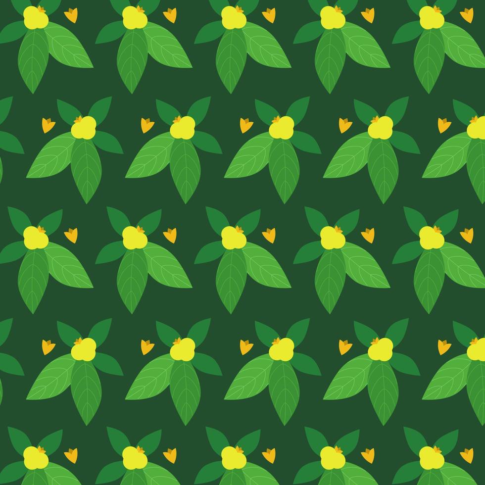 Floral repeat green leaves pattern. Suitable for textile,fabric, wallpaper, wraping, and clothing vector