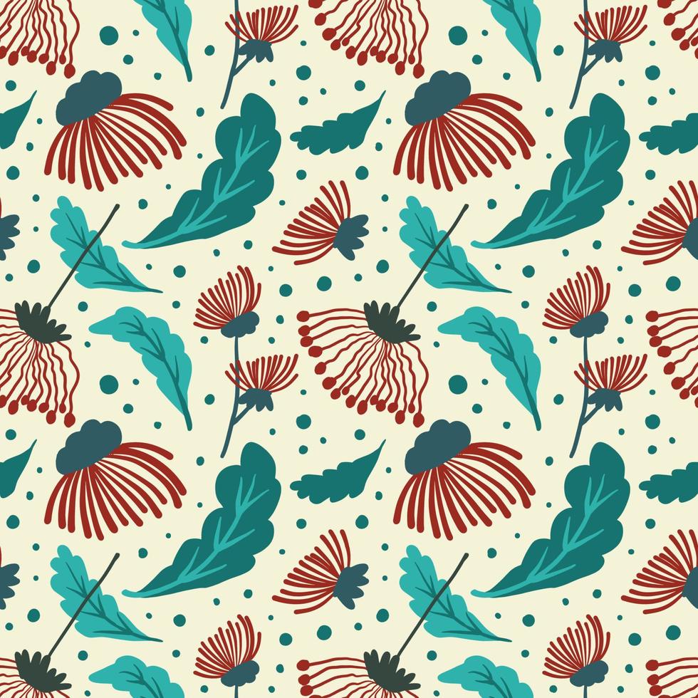 Seamless Pattern in hand drawn boho style vector