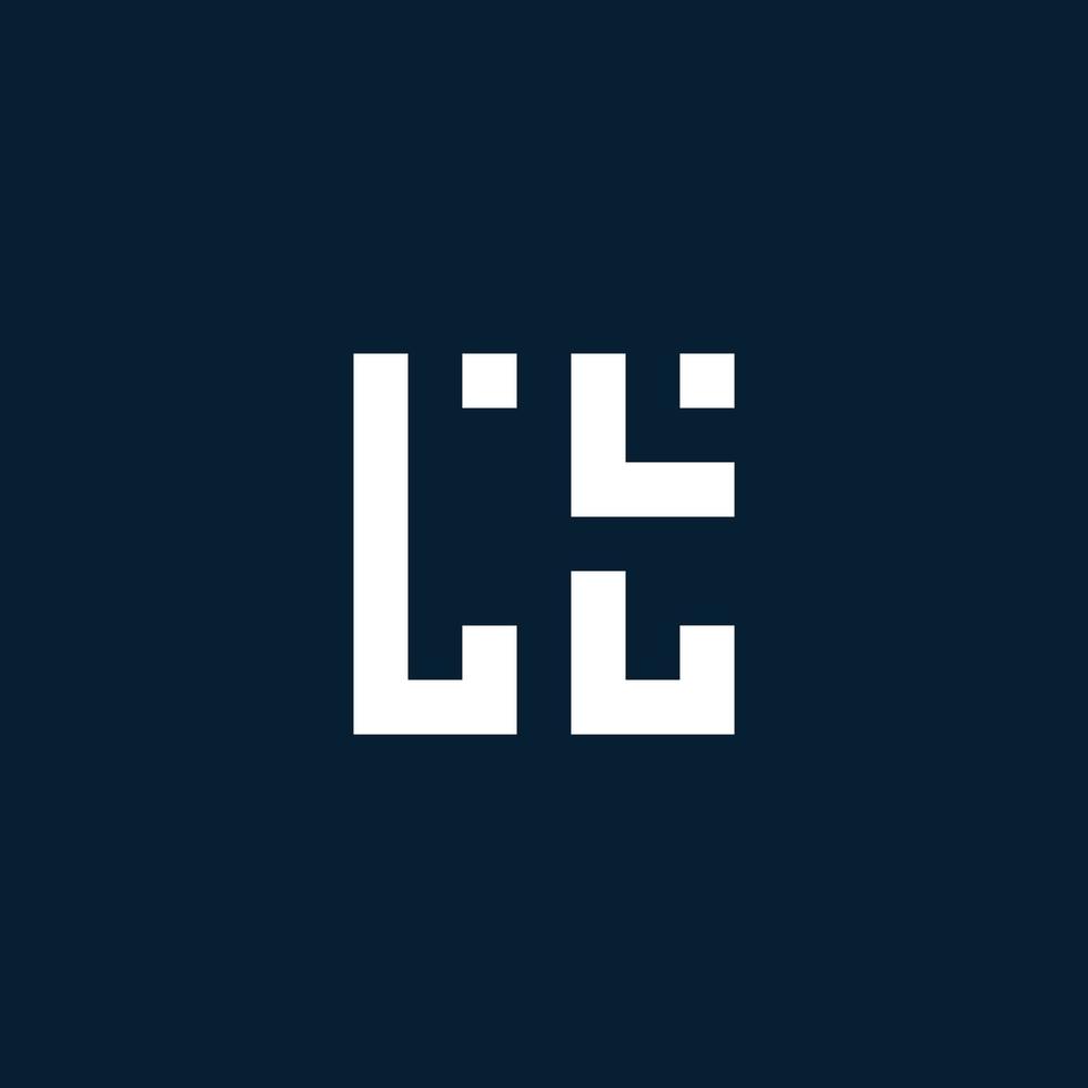 LT initial monogram logo with geometric style vector