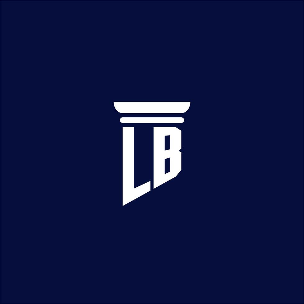 diseño de logotipo de monograma inicial lb para bufete de abogados vector