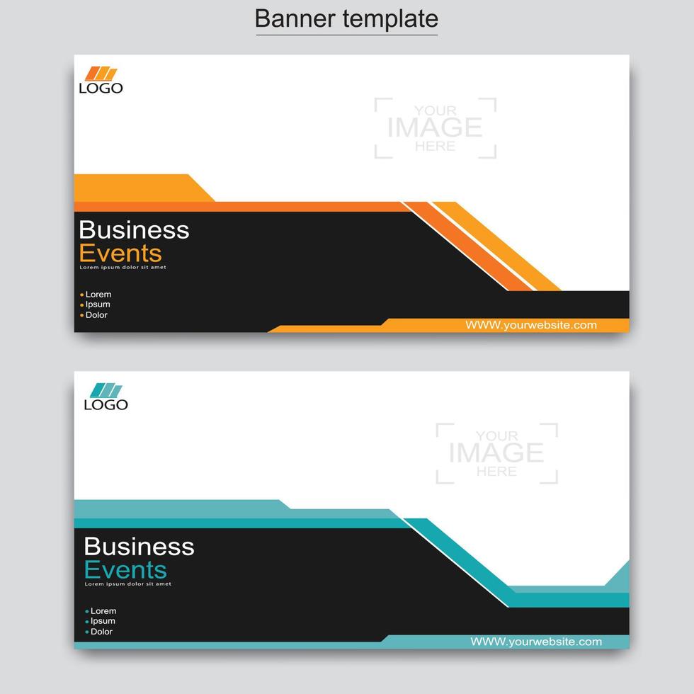 Vector abstract design web banner template. Web Design Elements - Header Design. Abstract geometric web banner template on grey background.Modern banner.