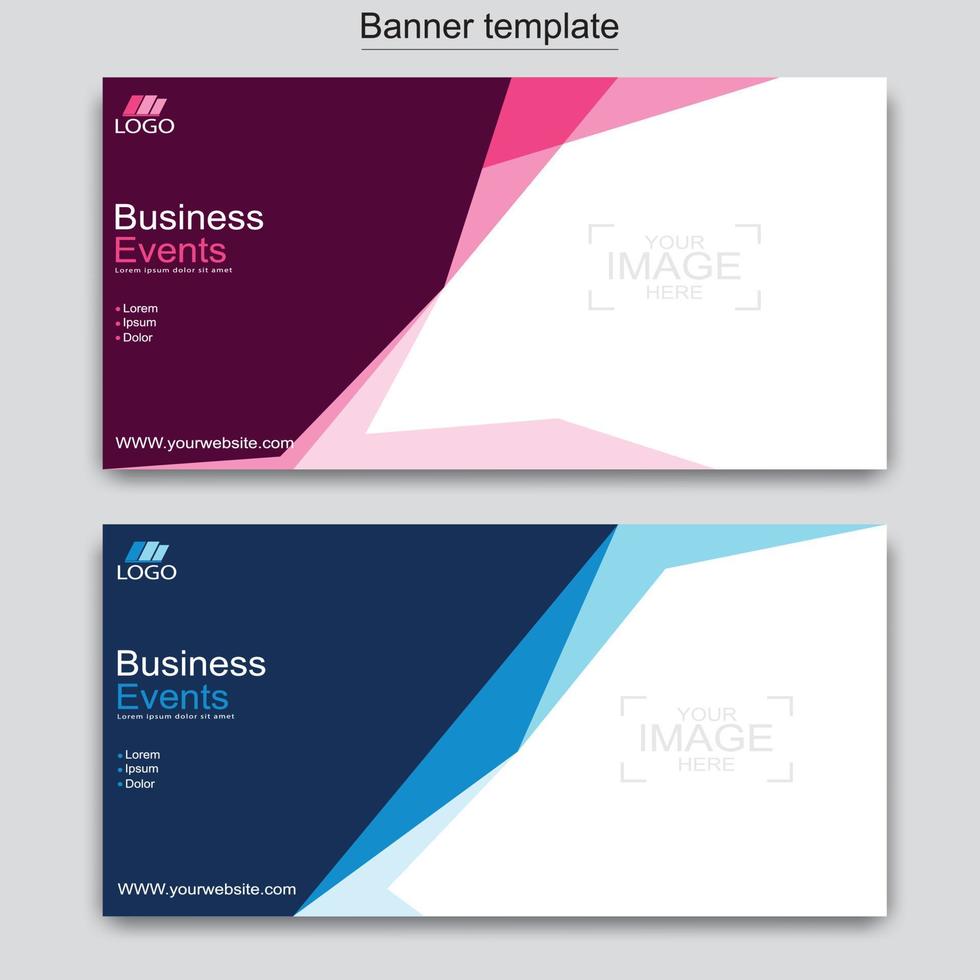 Vector abstract design web banner template. Web Design Elements - Header Design. Abstract geometric web banner template on grey background.Modern banner.