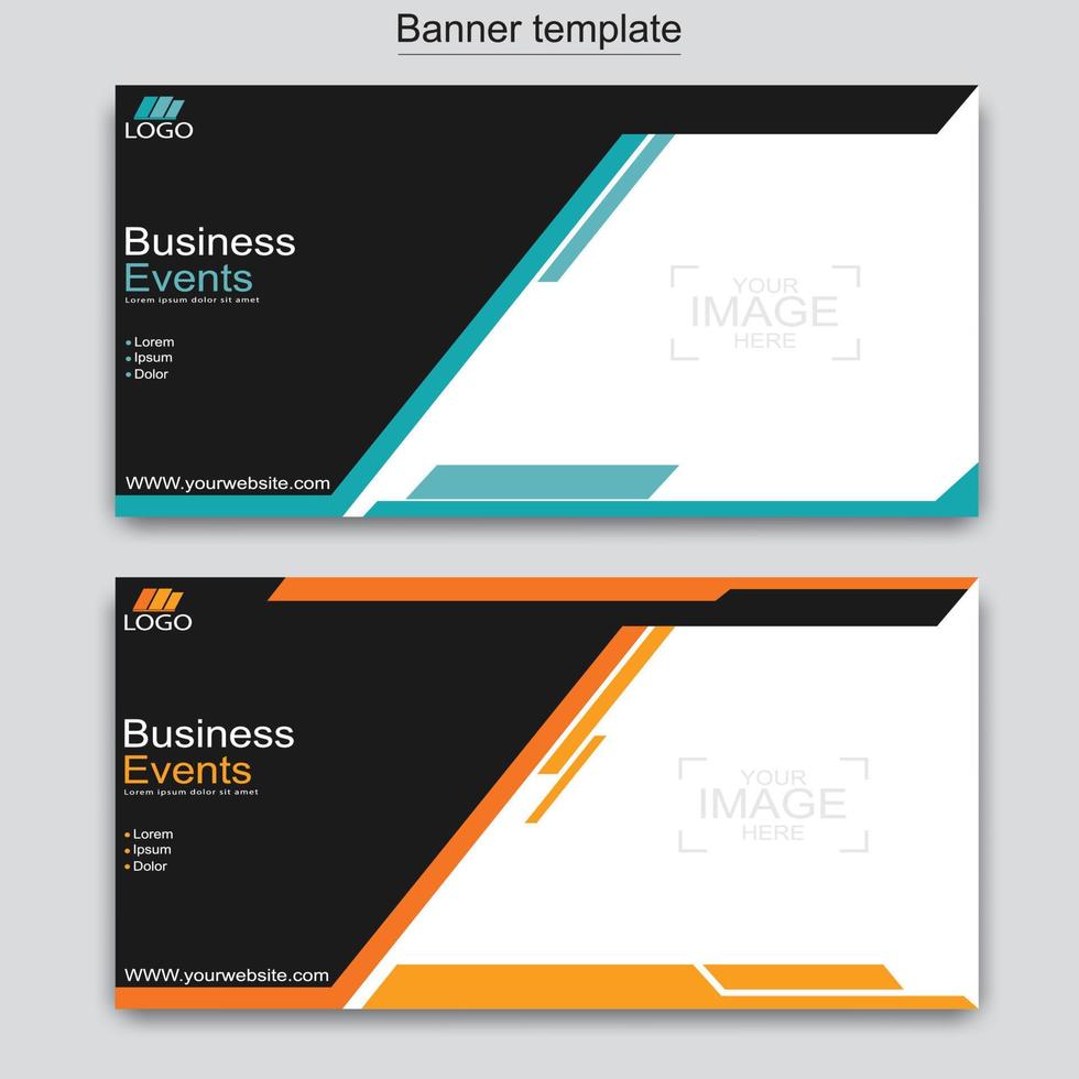 Vector abstract design web banner template. Web Design Elements - Header Design. Abstract geometric web banner template on grey background.Modern banner.