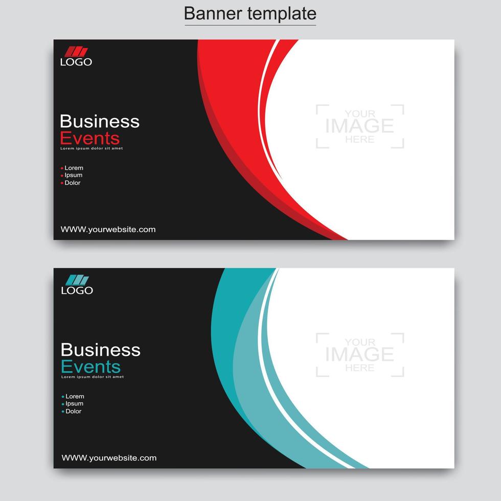 Vector abstract design web banner template. Web Design Elements - Header Design. Abstract geometric web banner template on grey background.Modern banner.