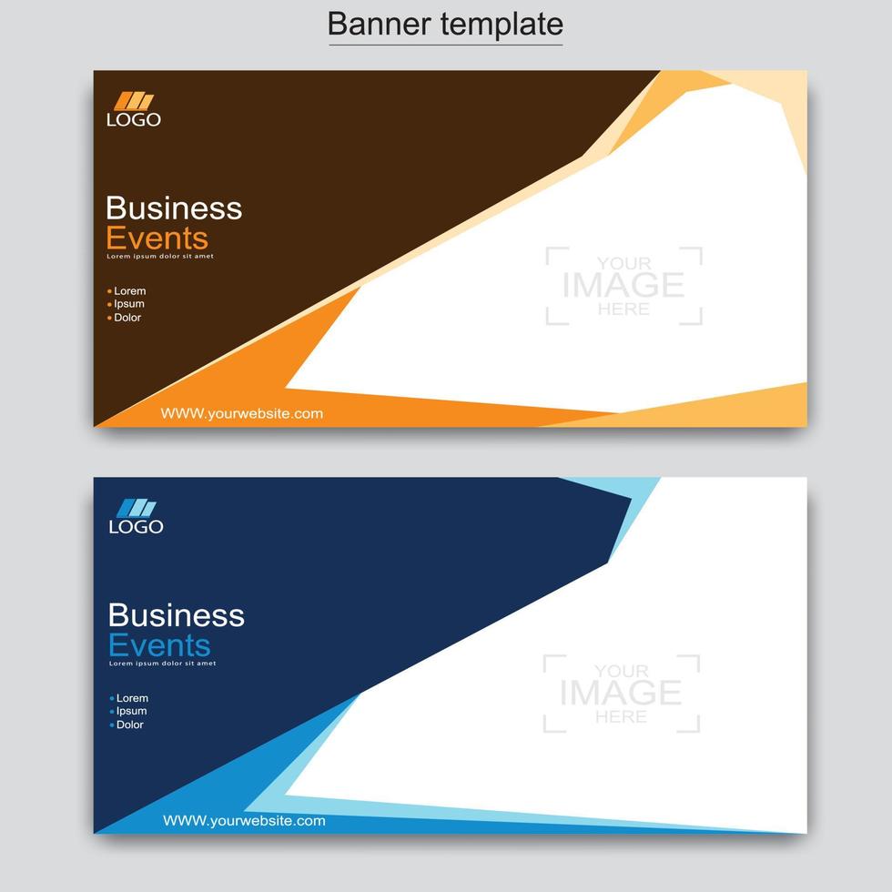 Vector abstract design web banner template. Web Design Elements - Header Design. Abstract geometric web banner template on grey background.Modern banner.