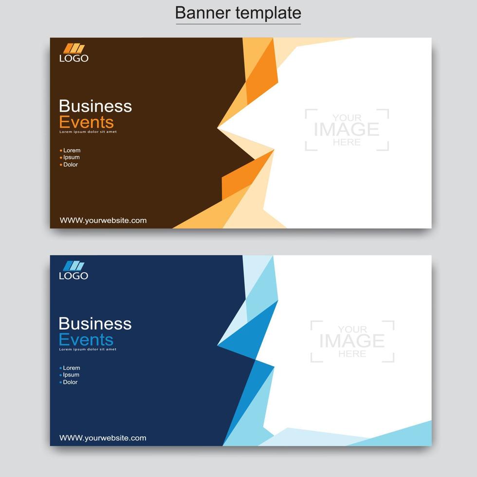 Vector abstract design web banner template. Web Design Elements - Header Design. Abstract geometric web banner template on grey background.Modern banner.