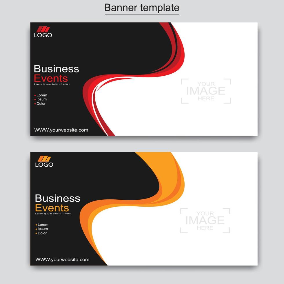 Vector abstract design web banner template. Web Design Elements - Header Design. Abstract geometric web banner template on grey background.Modern banner.