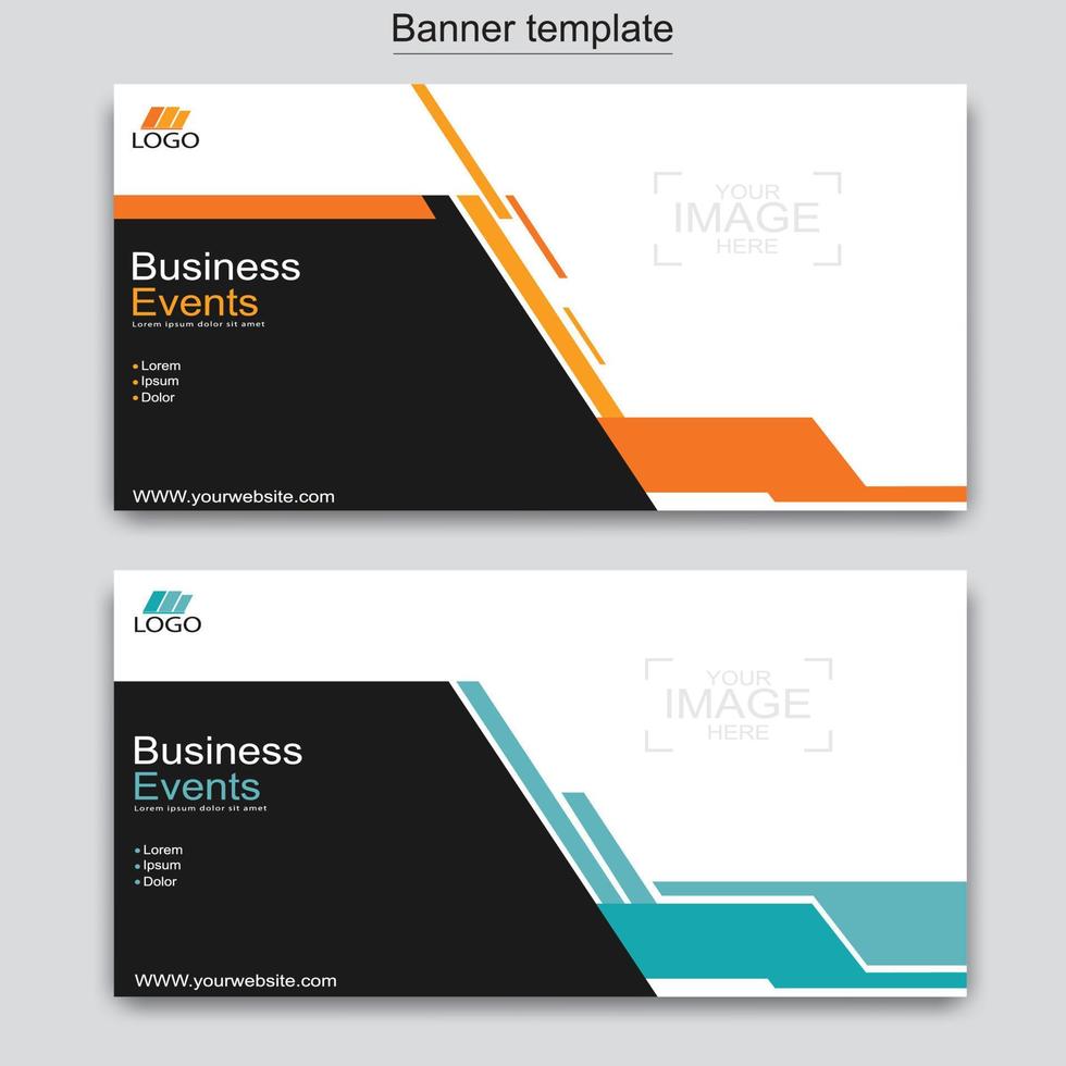 Vector abstract design web banner template. Web Design Elements - Header Design. Abstract geometric web banner template on grey background.Modern banner.